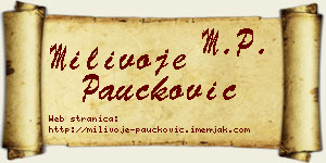 Milivoje Paučković vizit kartica